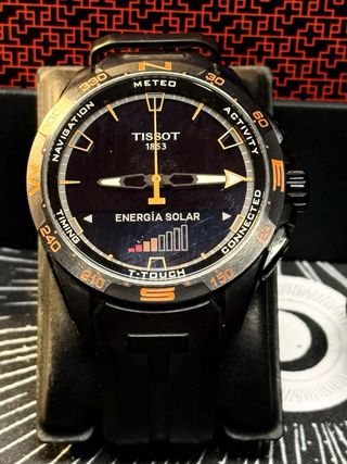 Reloj Tissot T-Touch Connect Solar Negro Naranja