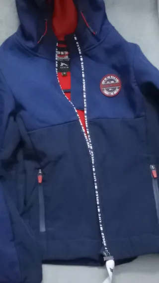 Chaqueta Tenth forro polar azul y rojo Talla xs