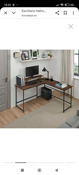 Escritorio mesa Oficina despacho Melrose Marrón