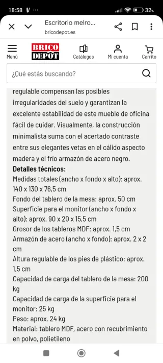 Escritorio mesa Oficina despacho Melrose Marrón