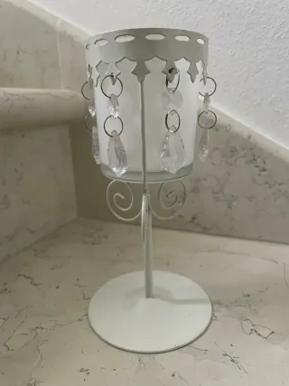 Porta candele decorativo in metallo