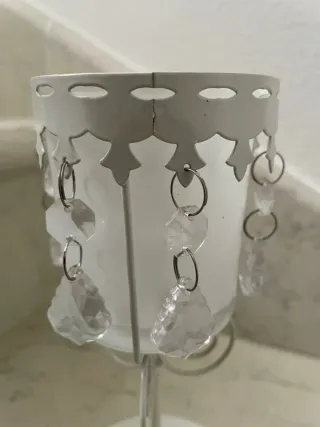 Porta candele decorativo in metallo