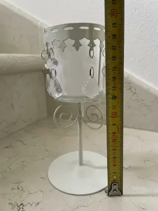 Porta candele decorativo in metallo