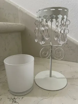 Porta candele decorativo in metallo