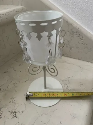 Porta candele decorativo in metallo