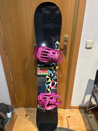 Tabla Snowboard Salomon&fijaciones+funda Burton