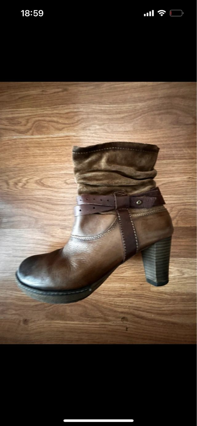 Botas de tacón mujer marrones