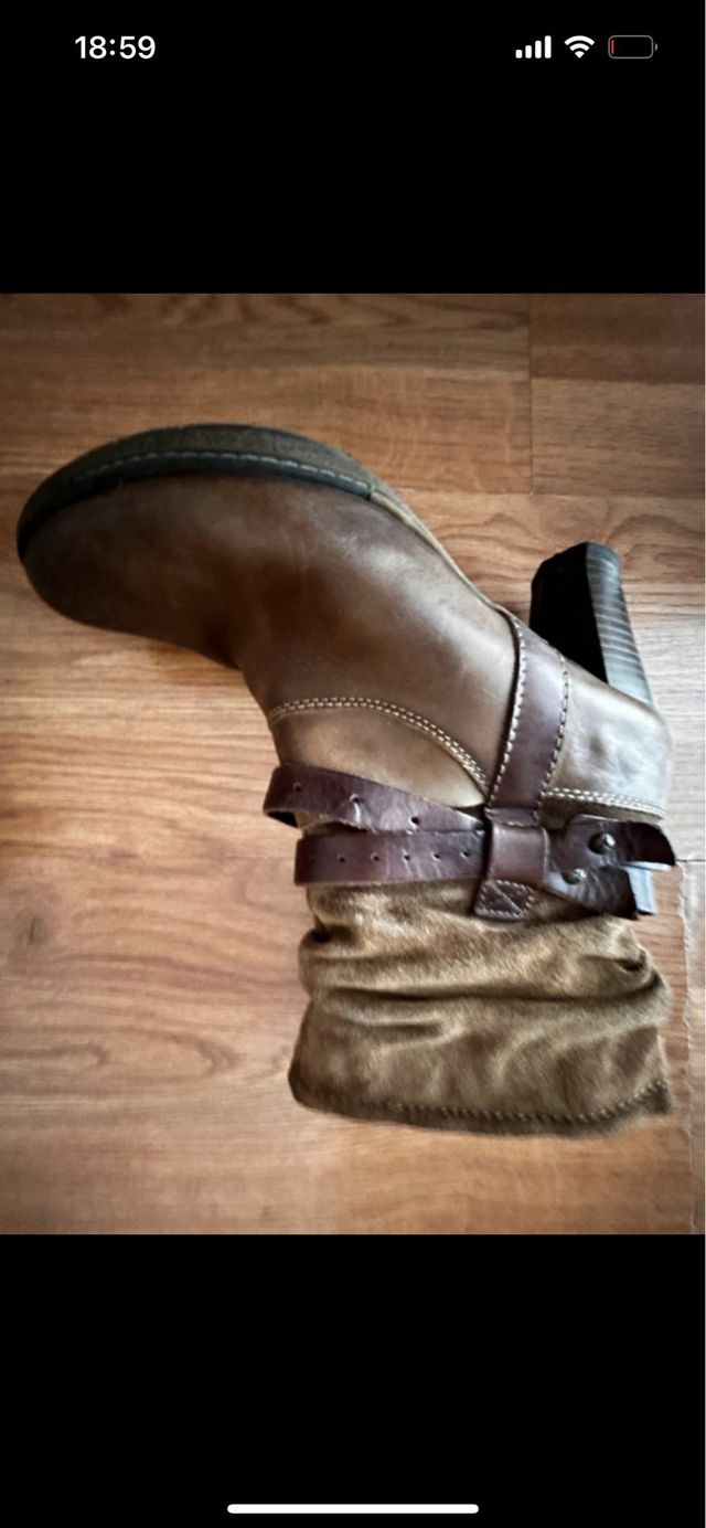 Botas de tacón mujer marrones