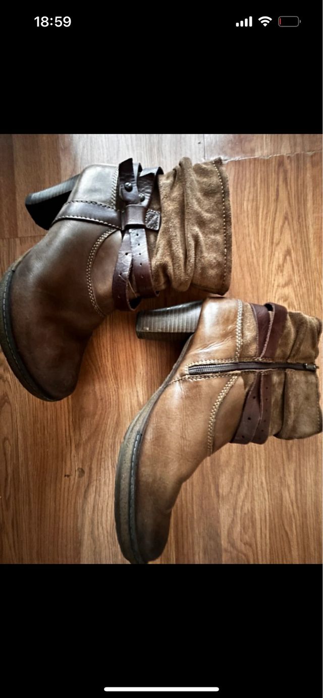 Botas de tacón mujer marrones