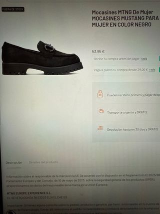 Mocasines negros nuevos