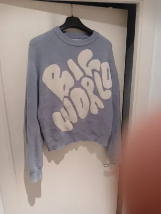 Jersey Bershka S Azul y Blanco