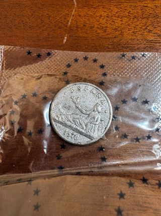 Reproducción/réplica moneda España 1870