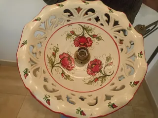 Lampadario bilanciere ceramica dipinta a mano