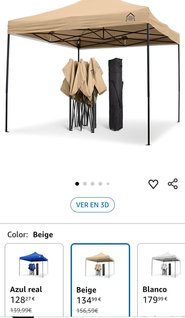 All Seasons Gazebos 3x3m Totalmente Impermeable Pop up Gazebo - Beige