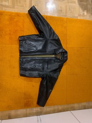 Cazadora Redskins Cuero Negro Talla XL