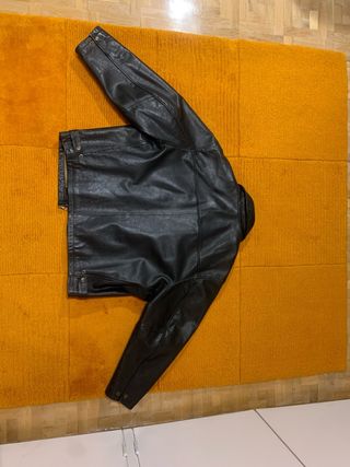 Cazadora Redskins Cuero Negro Talla XL