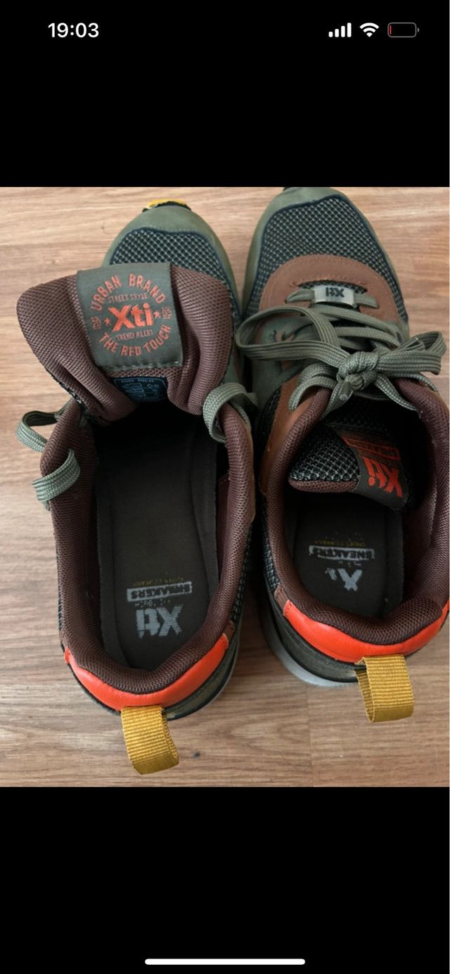 Zapatillas Xti Hombre Marrón/Verde