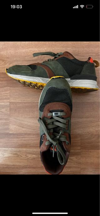 Zapatillas Xti Hombre Marrón/Verde