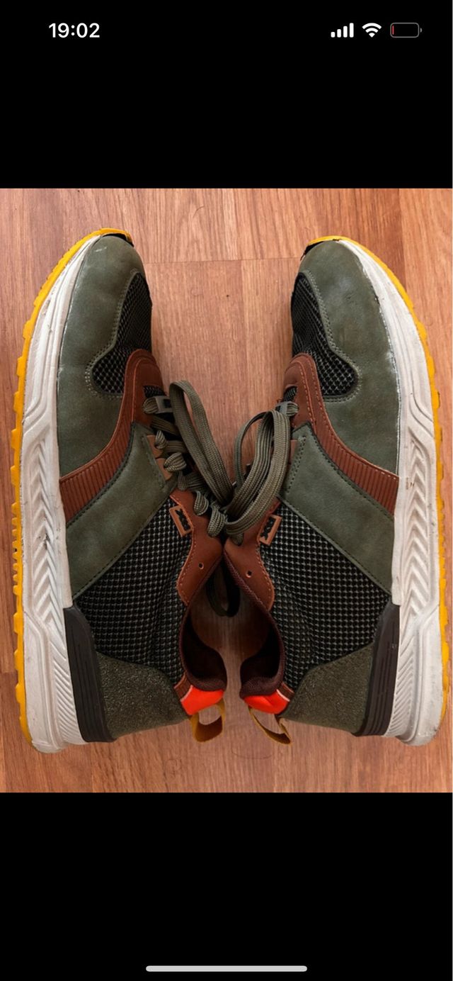 Zapatillas Xti Hombre Marrón/Verde