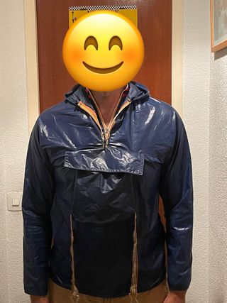 Chubasquero Azul  Talla L  muy retro