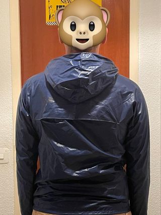 Chubasquero Azul  Talla L  muy retro