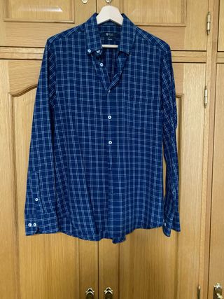 Camisa Forecast Cuadros Azul Talla M