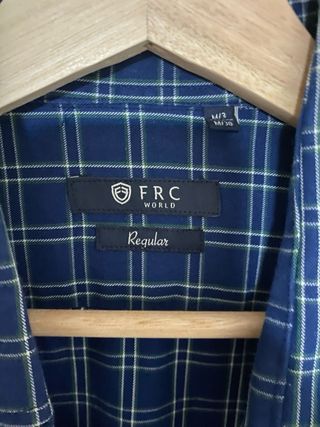 Camisa Forecast Cuadros Azul Talla M