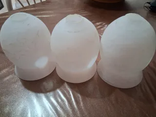 3 Coppe Vetro Ricambio Lampadario