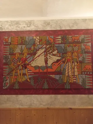 Batik quadro etnico su tela autore ASDINOUR