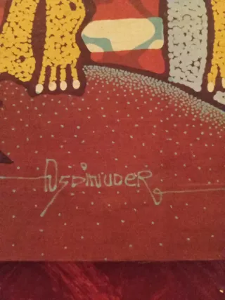 Batik quadro etnico su tela autore ASDINOUR