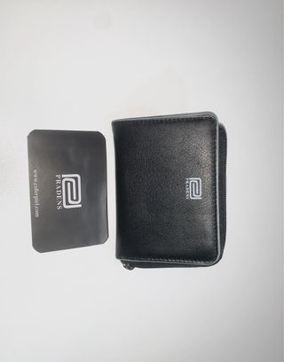 Cartera Pradens Piel Negra Tarjetero Monedero