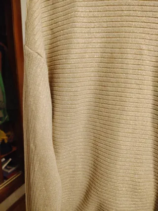 Jersey Zara Dorado Brillante Corto