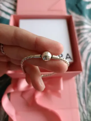 Pulsera Pandora Plata Trenzada
