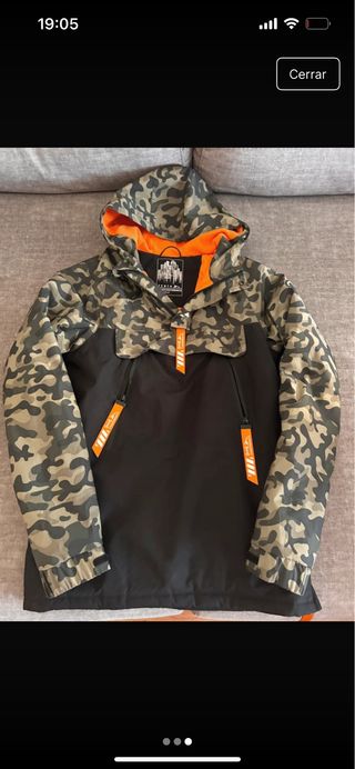 Parka niño camuflaje y negro