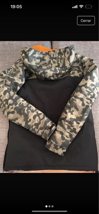 Parka niño camuflaje y negro