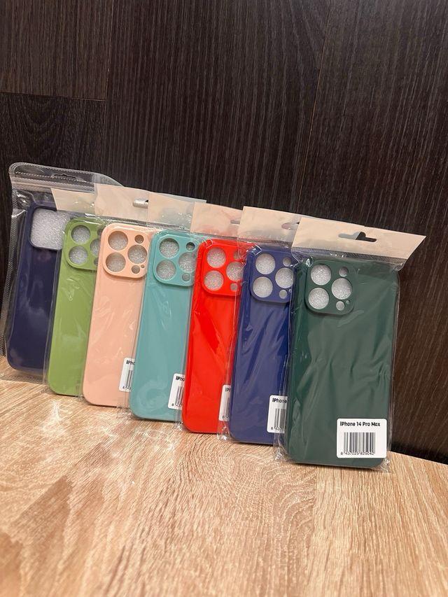 Fundas iPhone 14 Pro Max silicona colores NUEVAS