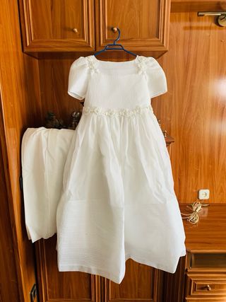 vestido comunión, talla 13, regalo diadema