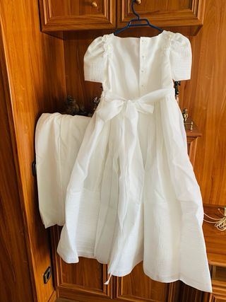 vestido comunión, talla 13, regalo diadema