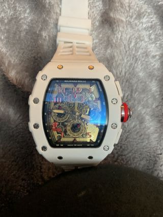 Reloj Richard Mille Blanco y Dorado