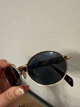 Gafas de Sol Prada Mujer Oro y Negro Original