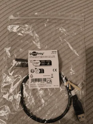 Cable Goobay USB 3.0 Micro-B Negro 0.5m