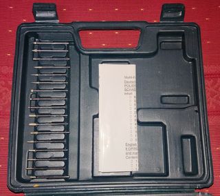 Minitaladro con maletín y accesorios