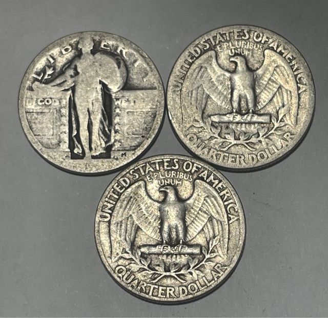 3 Monedas Plata USA: 1941, 1943