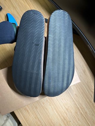 Zuecos de piel beige/marrón