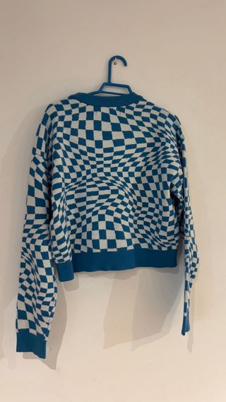 Jersey cuadros azul y blanco