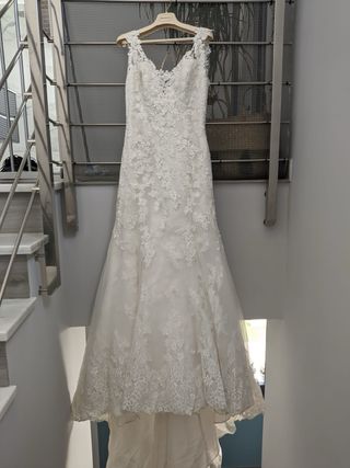 Vestido de Novia Encaje Manga Larga sirena