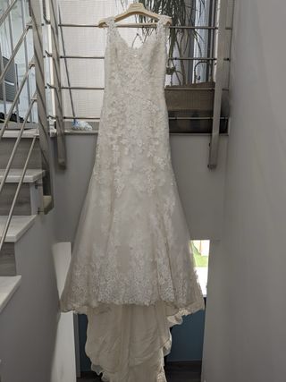 Vestido de Novia Encaje Manga Larga sirena