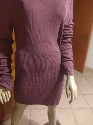 Abito donna collo alto lilla taglia unica