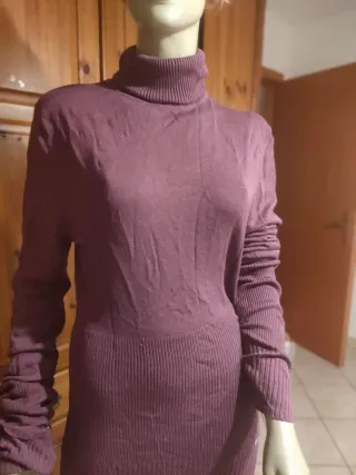 Abito donna collo alto lilla taglia unica