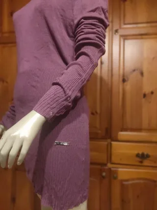 Abito donna collo alto lilla taglia unica